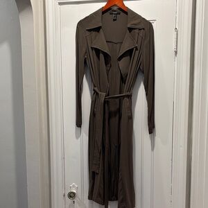 Forever 21 Olive Green Lightweight Trench Coat